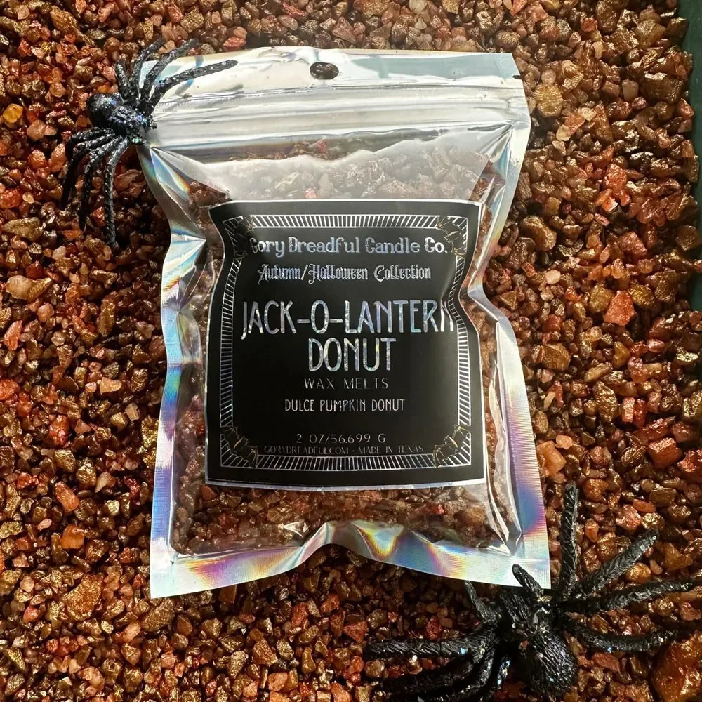 Jack-O-Lantern Donut Sizzling Room Salt Potpourri: Dulce Pumpkin Donut Scent